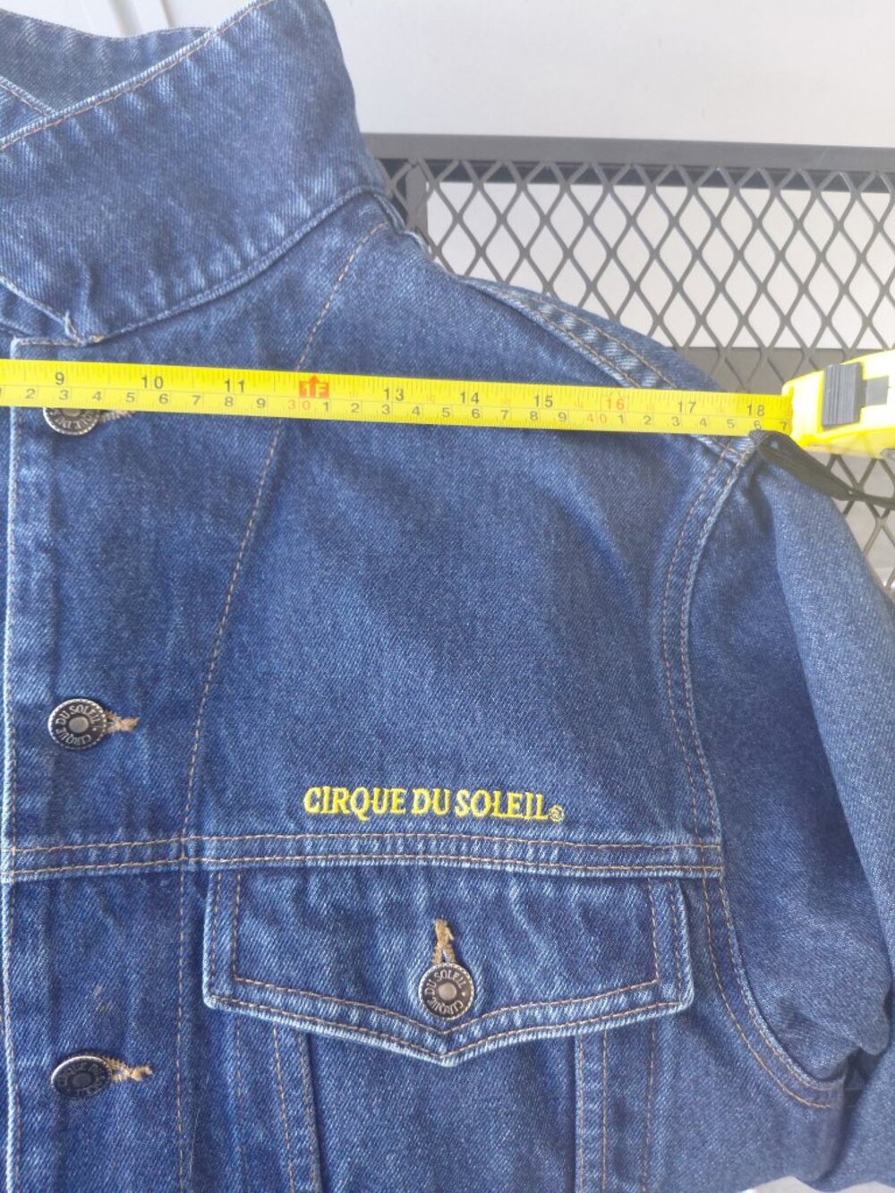 Cirque du Soleil Vintage Y2K Denim Jacket Dark Navy Men’s Small 2000s Rare - Picture 5 of 7